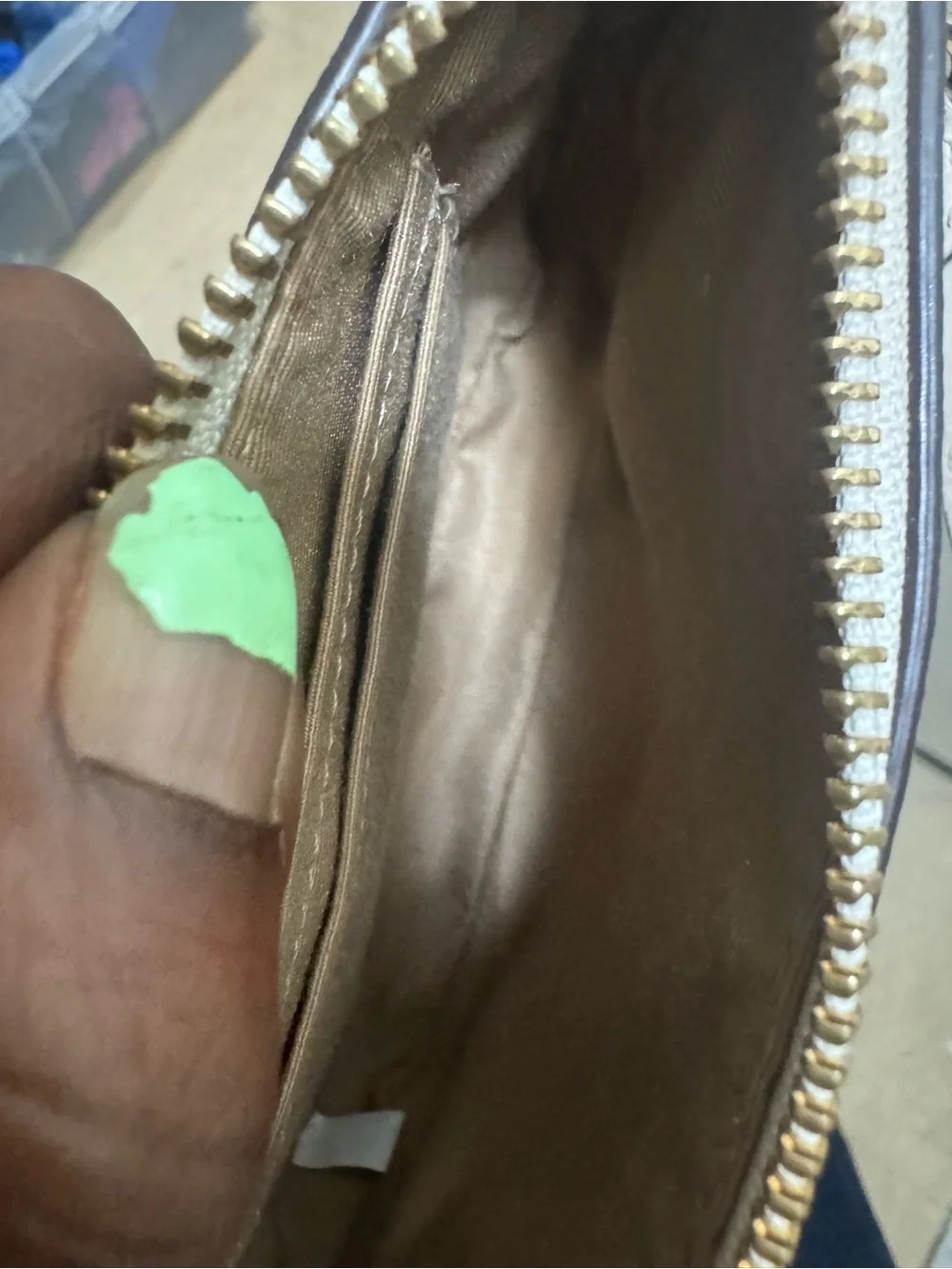 Coach Nolita 15 White Signature Embossed Mini purse with Gold Hardware